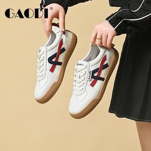 軟底小白鞋 高蒂德訓(xùn)鞋 復(fù)古平底輕便休閑板鞋 新款 女2025年春季