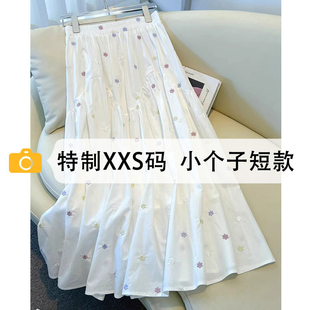 設計感半裙150顯高 夏薄款 碎花半身裙女2025新款 小個子a字裙中長款