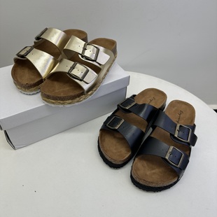 外貿(mào)品質(zhì)厚底沙灘涼拖鞋 露趾皮帶扣輕便防滑一字拖 女休閑百搭大碼