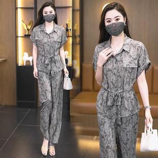 獨特漂亮夏裝 女裝 大碼 輕奢高級感女人味中年媽媽女裝 兩件套 套裝
