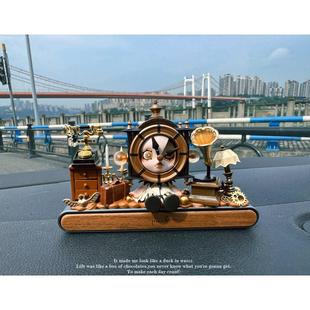 飾品車載擺件好物 汽車內裝 泡泡瑪特漫相集停車電話號碼 牌2024新款