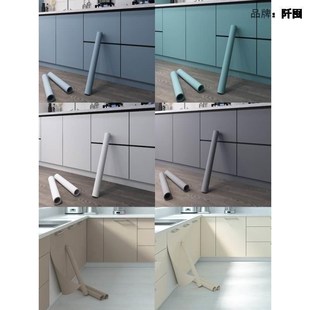 現貨櫥柜改色貼紙廚房防水防y油自粘純色柜裝 飾柜子貼膜家具翻新
