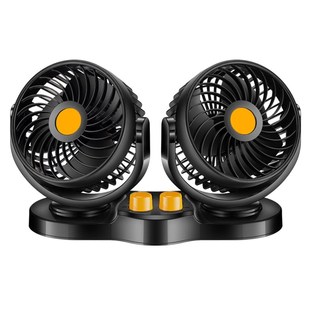湖鑫車載風扇24V大貨車大功率汽車用空調電扇12V靜音小電風扇雙頭