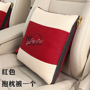 新款 汽車頭枕車用靠枕枕空調被腰車靠護頸枕O抱被子內枕頭小一對