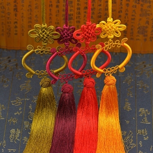 汽車掛件中國結(jié)保平安車內(nèi)掛飾流蘇diy飾品穗子后視鏡吊飾掛件