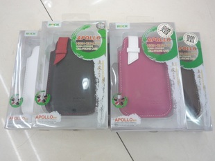 3GS直插式 三星牛皮套HTC手機保護套 ROCK洛克適用蘋果iPhone
