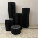 黑色羅馬柱甜品臺(tái)擺臺(tái)櫥窗路引圓柱展示柜風(fēng)琴展臺(tái)陳列架中島臺(tái)柱