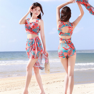 bikini比基尼分體三件套性感溫泉度假海邊游泳衣女新 夏日寵兒