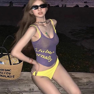 比基尼泳衣女2025新款 三件套高級感絕美純欲性感小胸海邊度假溫泉