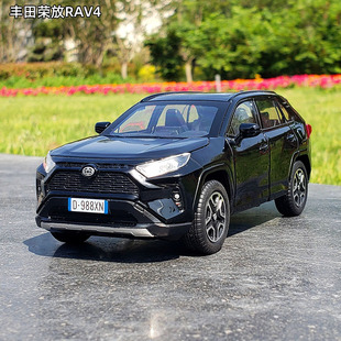 32豐田榮放rav4合金汽車模型開門回力聲光男孩玩具車仿真金屬車