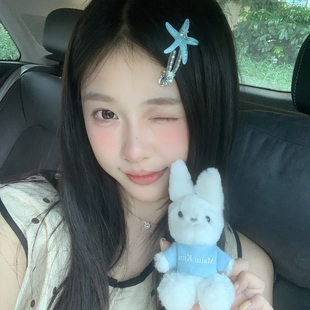 夏日甜美海星發夾女高級感海邊度假風鴨嘴夾側邊夾劉海夾頭飾發卡