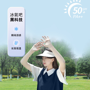 手臂防紫外線薄款 套冰絲女夏2025新款 膚色隱形透氣騎行 防曬袖 冰袖