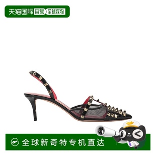 香港直郵Valentino ZW2S0CQ1AMW尖頭 鉚釘高跟涼鞋