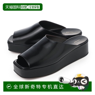 大碼 可選 EMI ROW FLA blk 女士黑色涼鞋 l604 日本直郵THE f1597