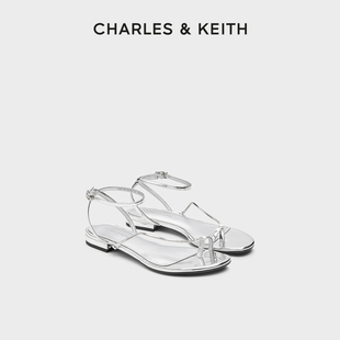 70381106簡約細帶鏈條夾趾平底涼鞋 CK1 新款 CHARLES&KEITH25夏季