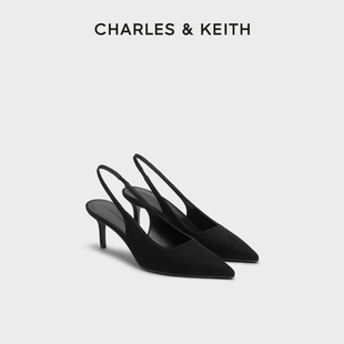 高跟鞋 60280482氣質通勤尖頭后空涼鞋 CK1 CHARLES&KEITH25秋新款