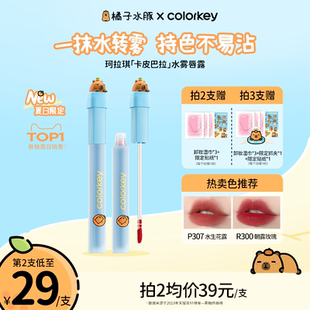 Colorkey珂拉琪唇露唇釉女唇彩低飽和口紅女不易沾杯 卡皮巴拉