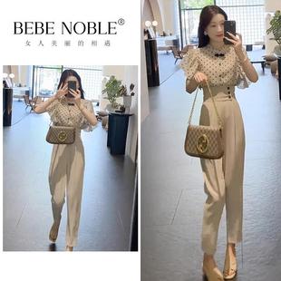 褲 BEBE 休閑西裝 干練荷葉邊雪紡襯衫 兩件套女 NOBLE搭配一整套夏裝