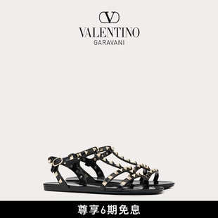 ROCKSTUD 華倫天奴VALENTINO女士 6期免息 鉚釘平底涼鞋 禮物