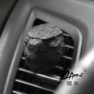 DAME德米汽車出風口裝 哥斯拉車內(nèi)擺件高檔擴香石香水夾 飾香薰個性