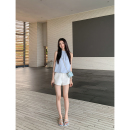 黑色西裝 寬松顯瘦A字闊腿褲 短褲 高腰休閑熱褲 女夏新款 MULVAN