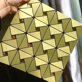 自粘瓷磚貼廚房電視背景墻金屬鋁塑板馬賽克墻貼防水潮KVT裝 飾用