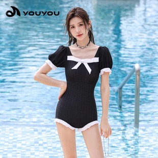 網(wǎng)紅ins風(fēng)連體海邊溫泉度假遮肚顯瘦游泳裝 泳衣女2025年新款 爆款