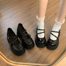 高跟鞋 復古英倫風瑪麗珍單鞋 女2025新款 JK黑色百搭厚底圓頭小皮鞋