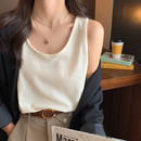 白色吊帶背心女士內搭2025夏新款 胖mm遮肚子寬松打底上衣外穿 大碼