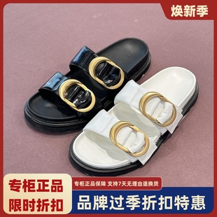 SL122092 勃肯涼拖露趾外穿一字拖真皮防滑拖鞋 露娜女鞋 SL厚底時尚