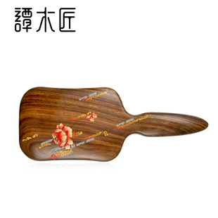 玉檀木氣墊梳按摩頭皮經絡女士專用 香香 譚木匠正品 護發梳香媚