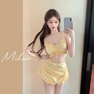 爆款 Miss米花泳衣女款 性感多巴胺少女比基尼分體高腰顯瘦2025新款