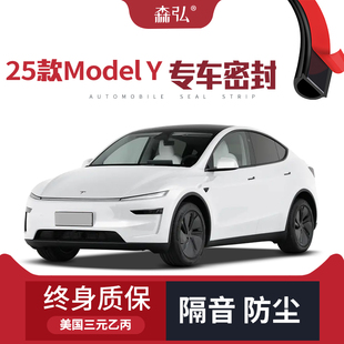 Y改裝 特斯拉Model 2025款 專用汽車隔音密封條車門防塵 高端