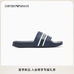 ARMANI 新款 阿瑪尼男女情侶款 夏季 單袢帶一腳蹬沙灘拖鞋 EMPORIO