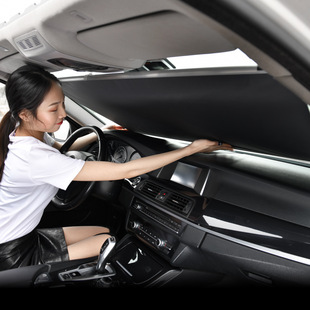 汽車專車定制前擋專用窗簾自動伸縮防曬降溫隔熱遮陽檔車用遮陽板