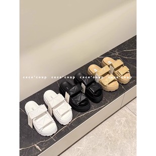10新品 25ss 厚底休閑一字拖鞋 一眼愛(ài)上 外穿涼鞋 挖到寶了