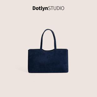 Dotlyn新品 小眾磨砂質感百搭手提包ins休閑通勤麂皮手拎公文包女