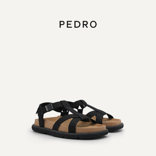 情侶PM1 PEDRO沙灘鞋 交叉帶設計休閑涼鞋 男士 85110427 新款