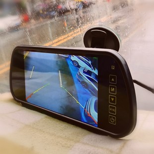 12V24V汽車高清7寸后視鏡倒車顯示器 小車貨車夜視倒車影像顯示屏