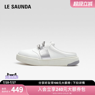 5M29405 女拖鞋 萊爾斯丹時尚 優雅鉆扣厚底一腳蹬懶人包頭穆勒鞋