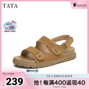 他她2025夏時尚 新款 勃肯鞋 女鞋 CU802BL5奧萊 休閑涼鞋 TATA