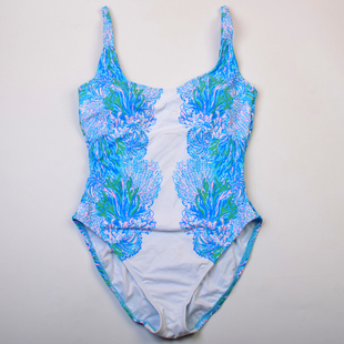 連體泳衣女款 新款 顯瘦印花時尚 海邊度假修身 帶胸墊 美國品牌LIL