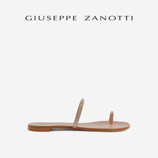 ZanottiGZ女士水鉆平底夾趾涼鞋 Giuseppe 臻選特惠