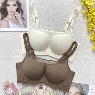 古妃正品 無痕內(nèi)衣女中厚杯聚攏顯大防下垂收副乳網(wǎng)紗無鋼圈文胸罩