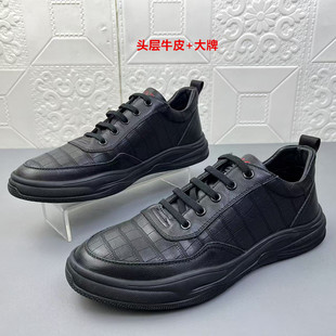 耐磨男潮鞋 意大利進口頭層牛皮時尚 真皮系帶休閑皮鞋 外貿新款 單鞋