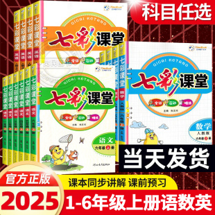 小學同步課本講解預習課堂隨堂筆記教材全解書 北師大PEP 2025新版 七彩課堂五六年級上冊一二三四年級語文數學英語全套課本人教版