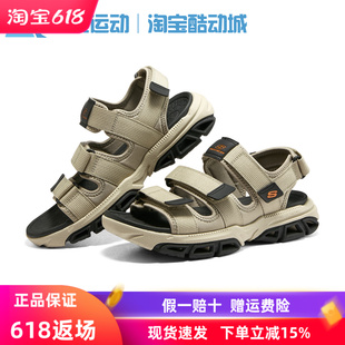 237586 210444 斯凱奇夏季 男子魔術貼舒適耐磨復古沙灘涼鞋