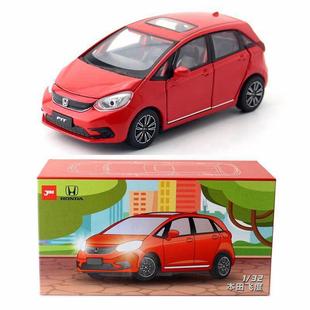JKM玩具合金汽車模型1 32本田飛度四代轎車聲光跑車六開門轉向避