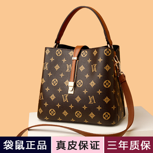 質感氣質女士包 真皮單肩手提斜挎水桶包韓版 專柜正品 包包2025新款