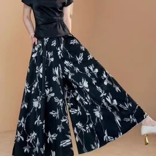 半身裙寬松顯瘦洋氣大擺媽媽褲 女2025年新款 裙 休閑褲 波西米亞裙褲